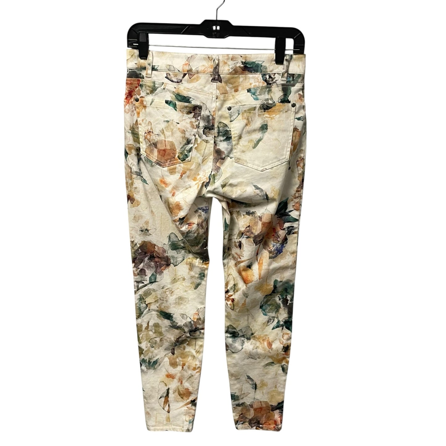Peruvian Connection Multicolor Isola Watercolor Floral Print Pant Womens 4