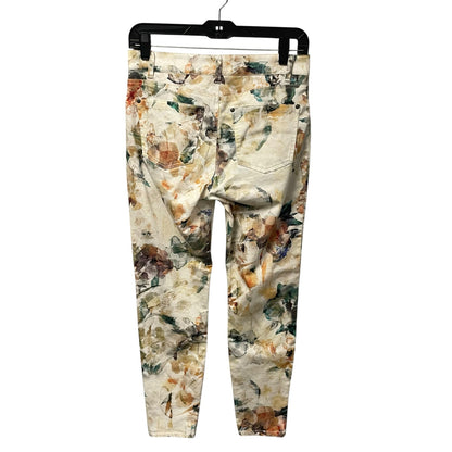 Peruvian Connection Multicolor Isola Watercolor Floral Print Pant Womens 4