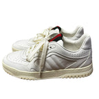 Gucci White Re-Web Low Top Leather Lace Up Sneakers Mens 39 / US 5.5