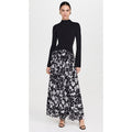 NWT Solid & Striped Black White Floral Soglio Long Sleeve Maxi Dress Womens XS