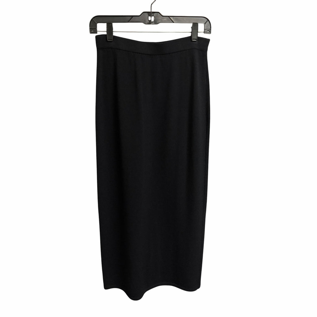 St. John Basics Santana Knit Pull On Maxi Skirt Black Womens Size 6