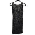 Alice + Olivia Women Open Back Sequin Dress 2 Black Cocktail Event Occasion Glam