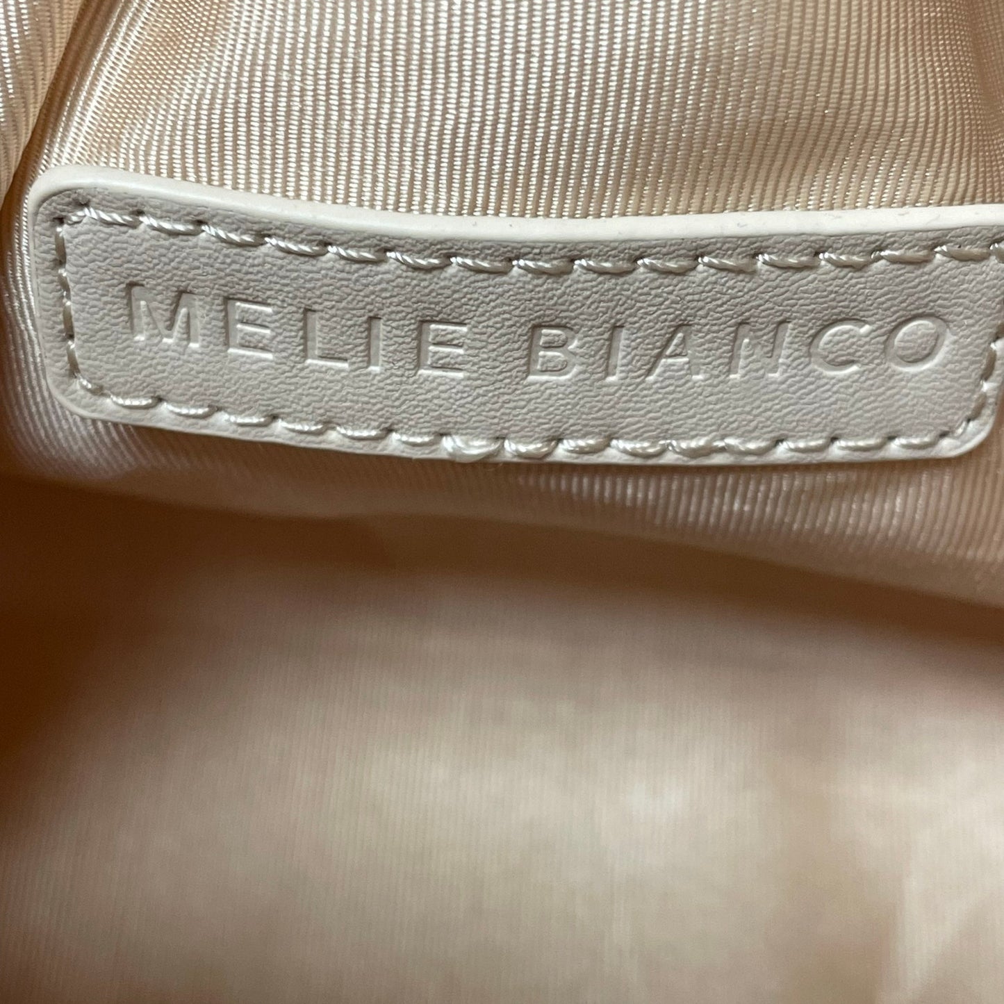 Melie Bianco Josie Natural Small Straw Pearl Embellished Top Handle Bag