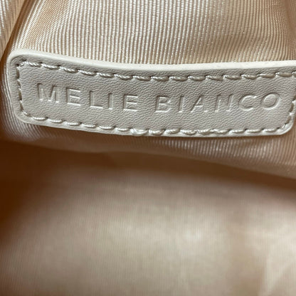 Melie Bianco Josie Natural Small Straw Pearl Embellished Top Handle Bag