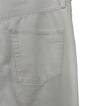 Tory Burch Wide Leg High Rise Ivory Denim Jean Womens 31