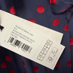 NWT Saloni Jacqui B Dress Navy Bright Rouge Polka Dot Womens Size 2