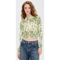 NWT Alice + Olivia Carson Printed Cardigan Fresh Air Butter Floral Size Small