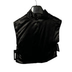 NWT Saint Laurent Paris Black Satin Draped Cropped Top Womens 36 / US 4