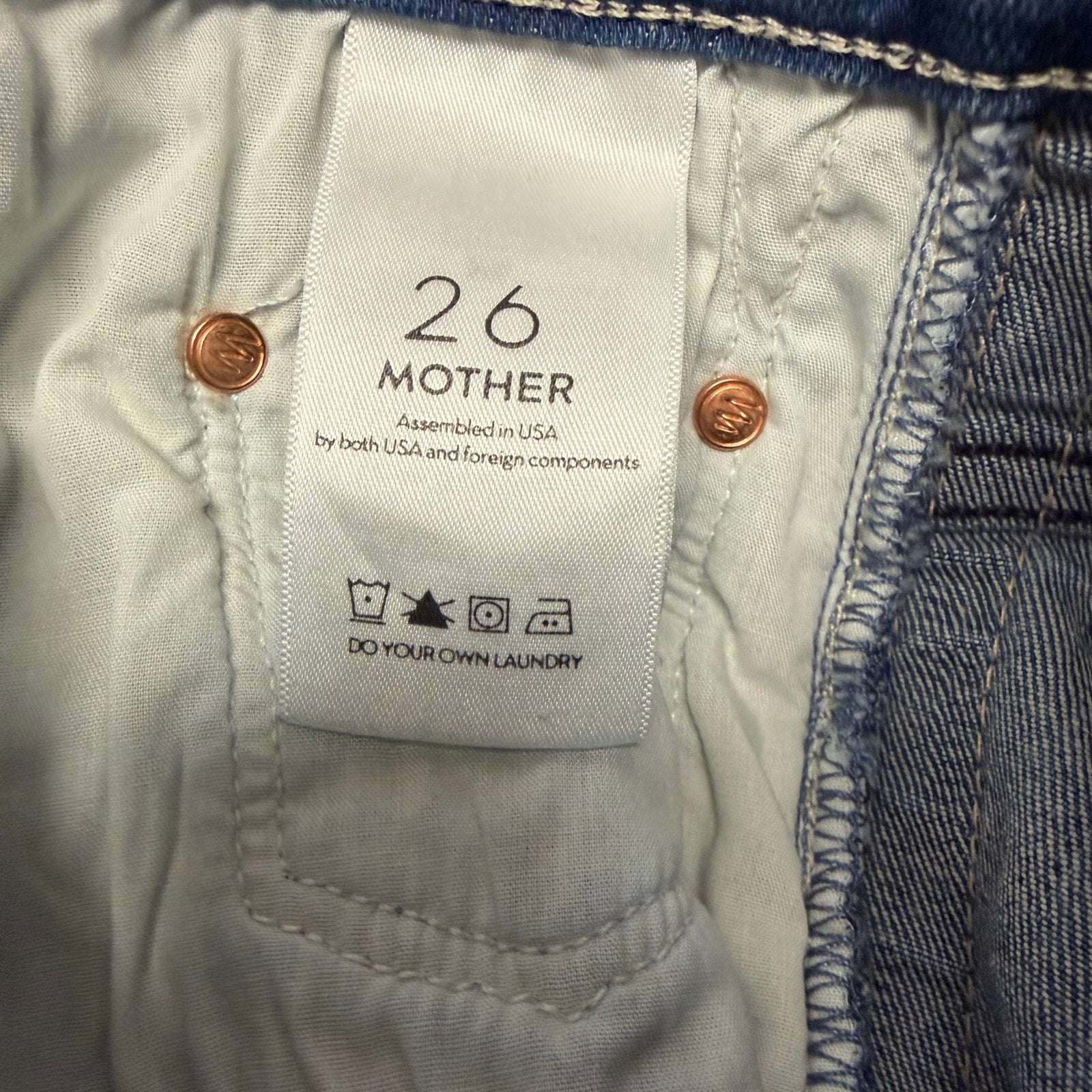 Mother Insider Crop Step Fray Jean Good Girls Race Pink Striped Womens Size 26