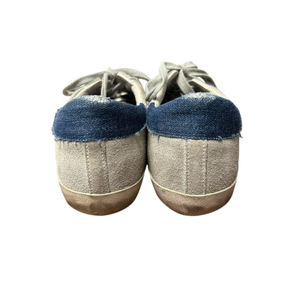 Golden Goose Super Star Denim Trimmed Snake Lace Up Sneakers Womens 39 / 9