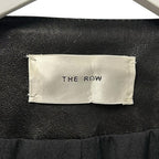 The Row Anasta Black Bonded Leather Zip Up Peplum Jacket Womens 4 Quiet Luxury