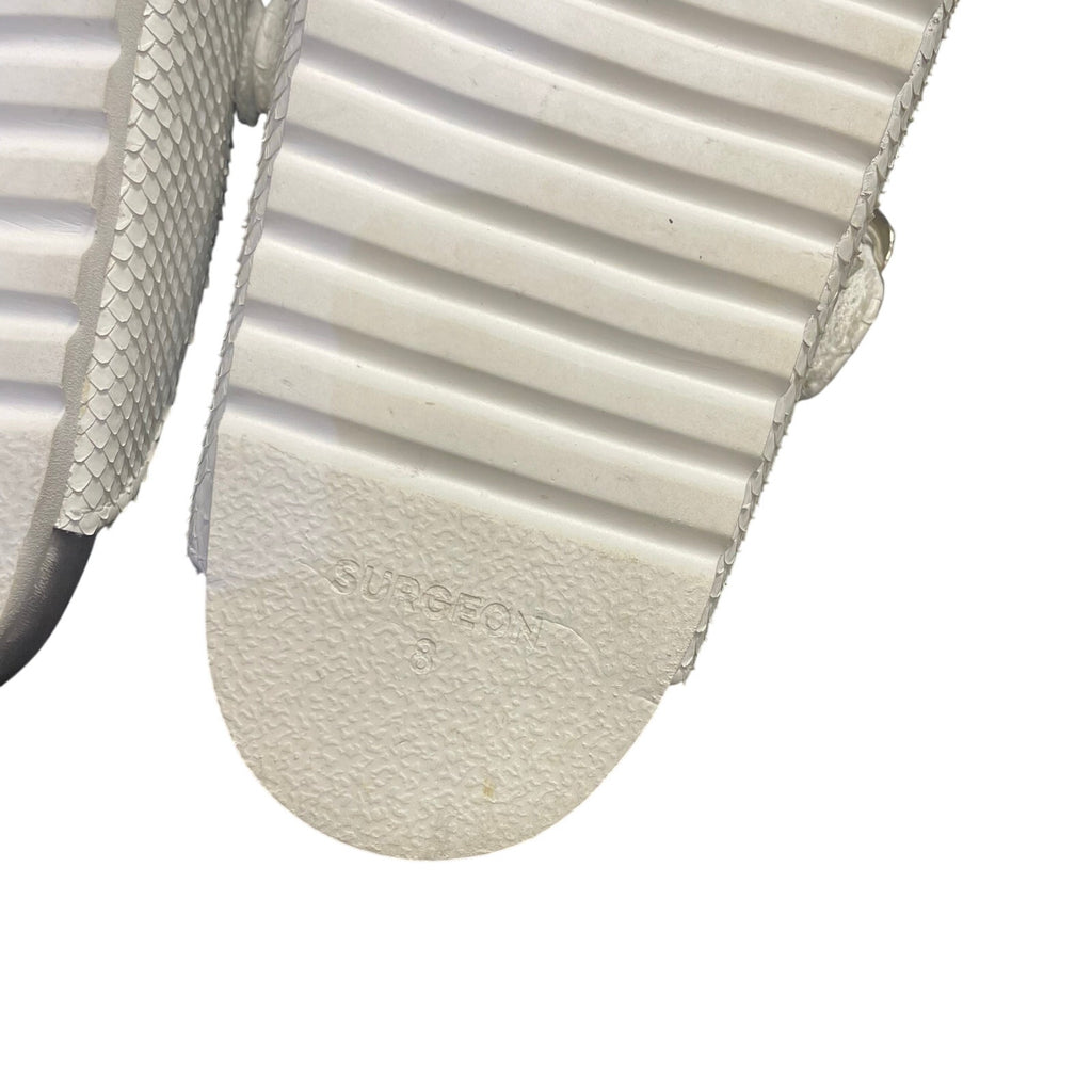 The Shoe Surgeon Luxe Mule in White Python Mens Size 8