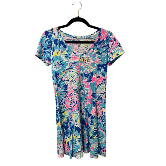 Lilly Pulitzer Short Sleeve V Neck Dive In T-Shirt Dress Womens X-Small