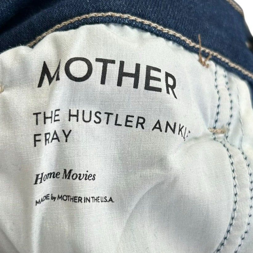 Mother Home Movies The Hustler Ankle Fray Denim Jeans Womens Size 24 / 2