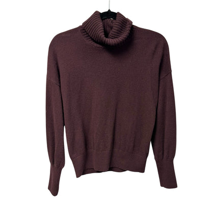 Madewell Heather Merlot (Re)sponsible Cashmere Turtleneck Sweater Womens Small