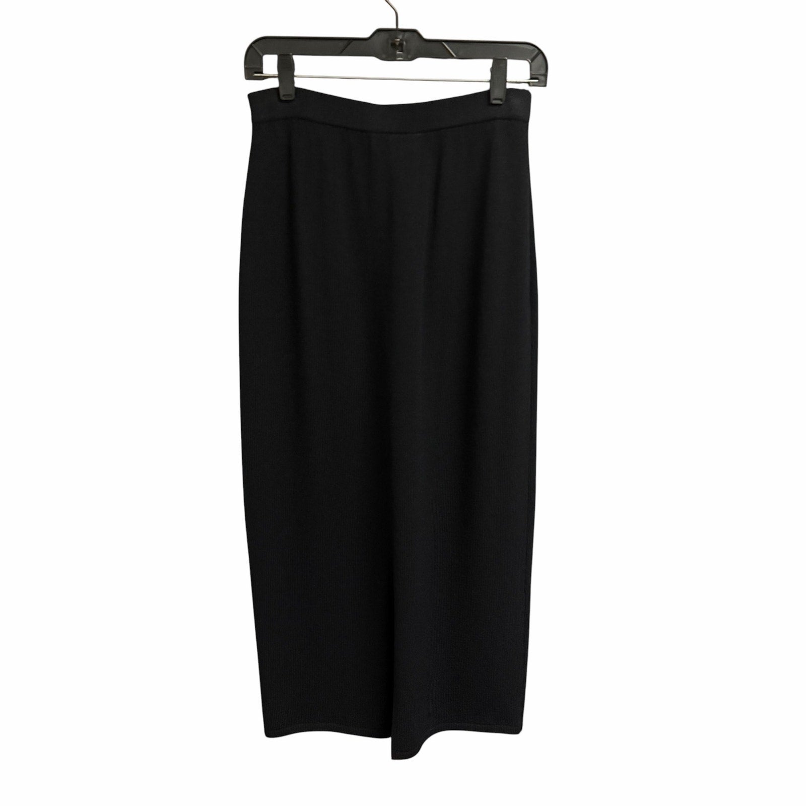 St. John Basics Santana Knit Pull On Maxi Skirt Black Womens Size 6
