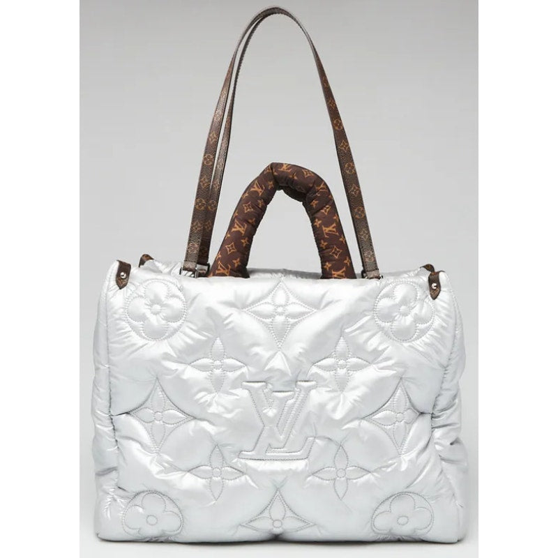 Louis Vuitton Limited Edition Econyl Monogram Pillow Giant Onthego GM Silver Bag