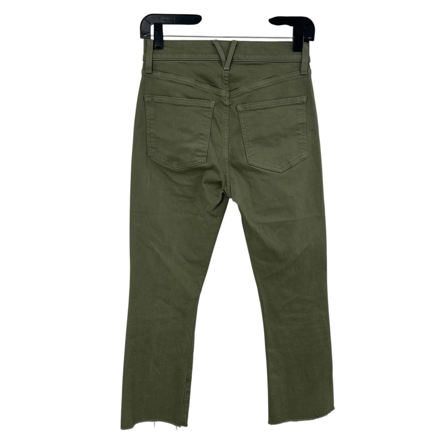 Veronica Beard Stone Army Green Carly Kick Flare High Rise Jeans Womens 26 / 2