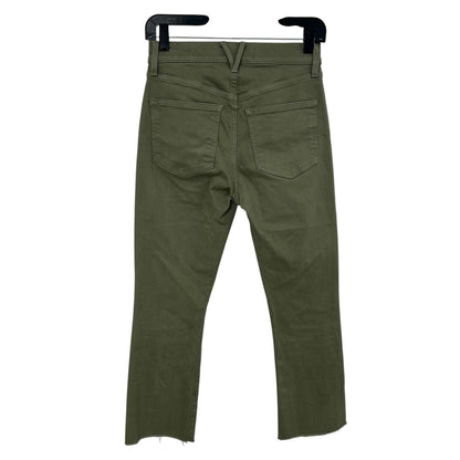 Veronica Beard Stone Army Green Carly Kick Flare High Rise Jeans Womens 26 / 2
