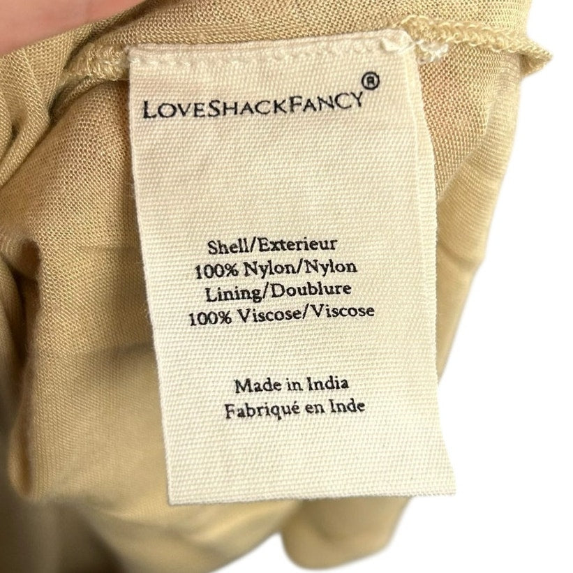 NWT LoveShackFancy Mackie Sequin Embellished Midi Dress In Black Womens 4