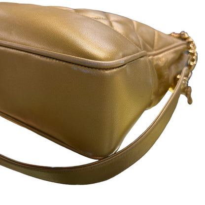 Chanel Gold Coco Ball Matelassé Chain Leather Shoulder Tote Bag