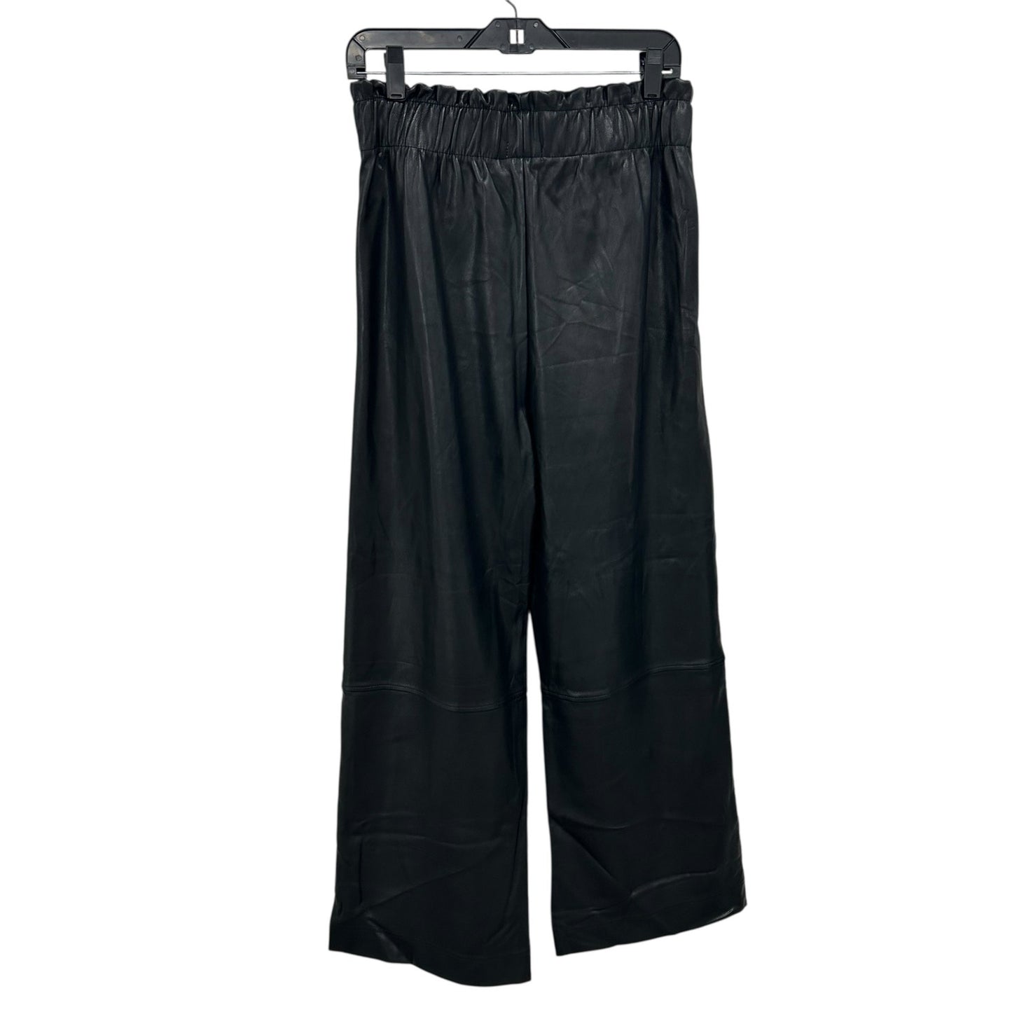 NWT Avec Les Filles Black Vegan Faux Leather Pull On Pants Womens Small