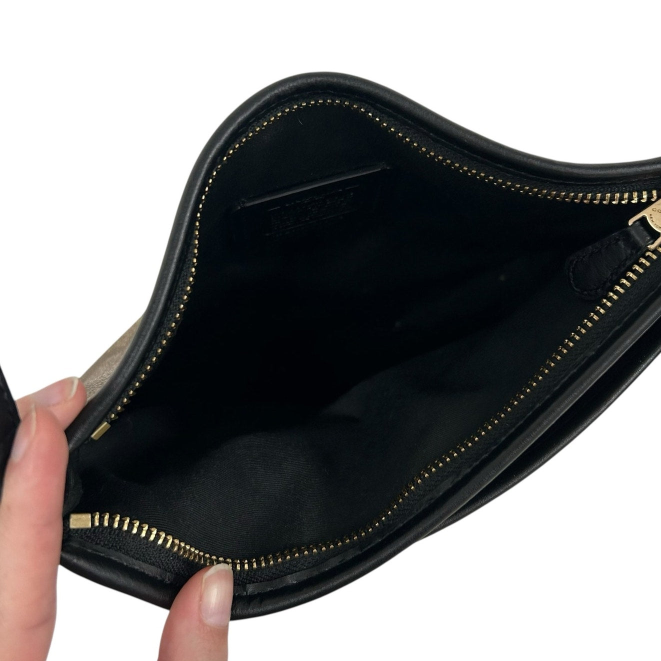 Coach File Crossbody in Signature Canvas Black Leather with Vandal Gummy Bear