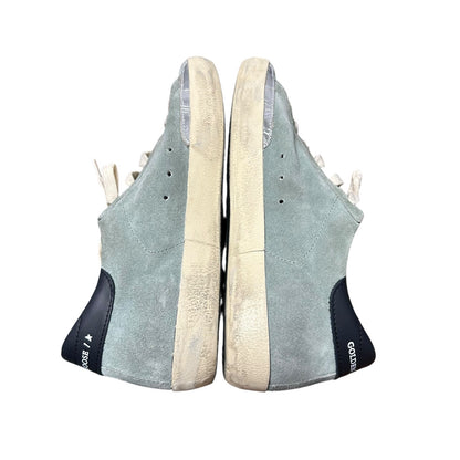 Golden Goose Green Blue Super Star Low Top Lace Up Sneakers Womens 39 / US 9