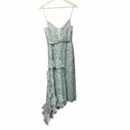 NWT Erdem Melora Asymmetric Lace Midi Dress Sky Blue US 4 *Worn by Taylor Swift*