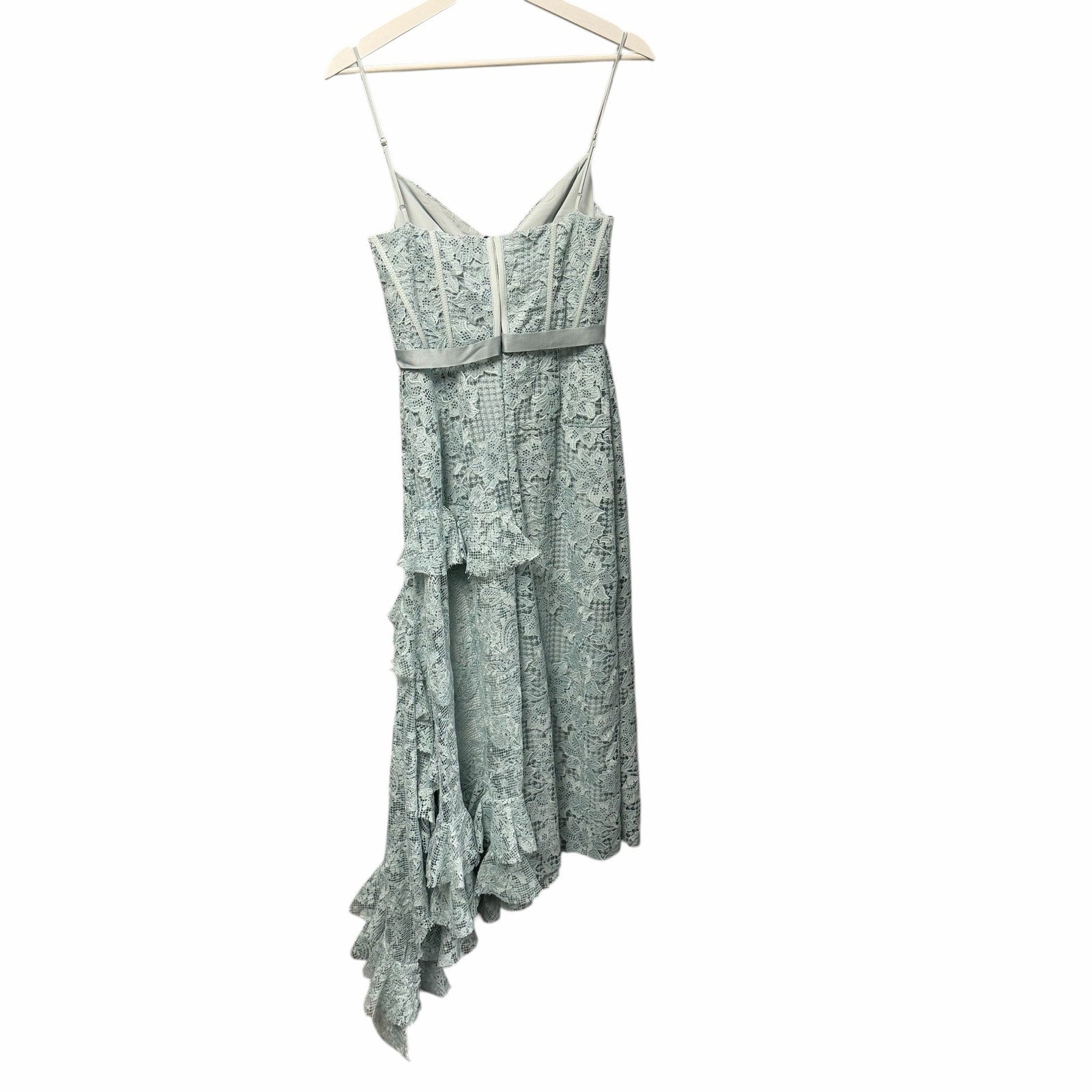 NWT Erdem Melora Asymmetric Lace Midi Dress Sky Blue US 4 *Worn by Taylor Swift*