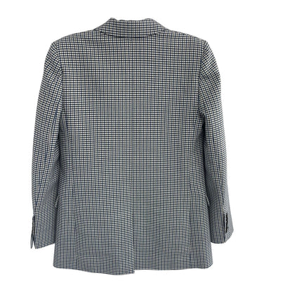 NWT Madewell The Kline Blazer Black Blue White Houndstooth Plaid Womens 0