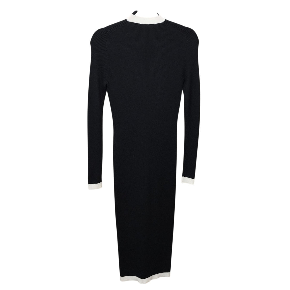 Alice + Olivia Womens Alcina Rib Knit Midi Sweater Dress Small Wool Blend Preppy