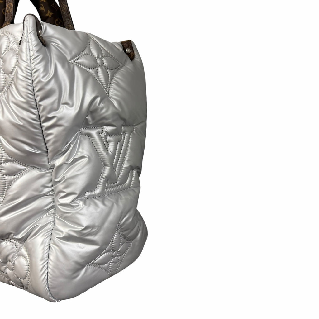 Louis Vuitton Limited Edition Econyl Monogram Pillow Giant Onthego GM Silver Bag