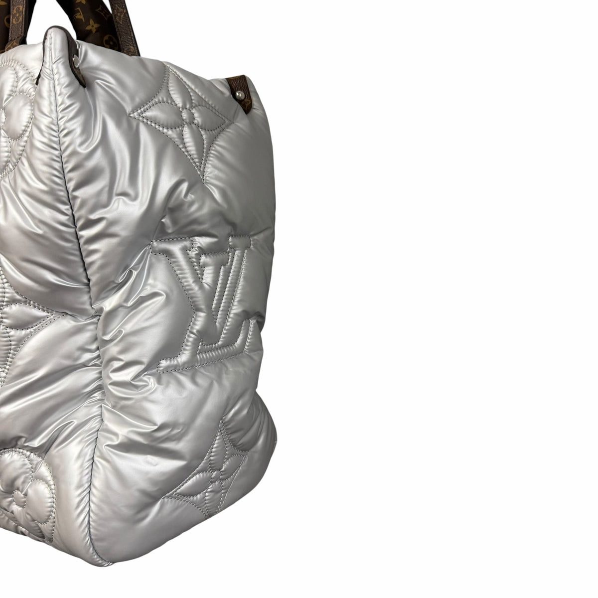 Louis Vuitton Limited Edition Econyl Monogram Pillow Giant Onthego GM Silver Bag