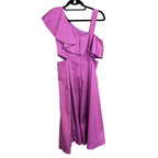 Veronica Beard Purple Beilla Ruffled Cotton Blend Poplin Midi Dress Womens 2