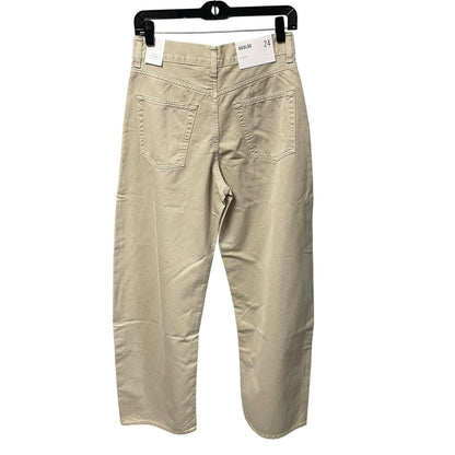 NWT AGOLDE Sefton Pant in Comb Cream Pure Cotton Womens Size 24