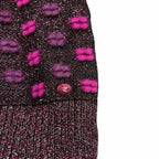 Chanel 2014 Lips Sweater Metallic Mohair Wool Purple Magenta Size 40 / US 8 RARE