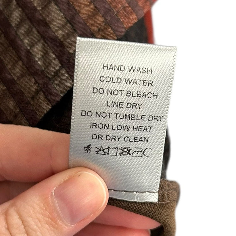 IC by Connie K Collection Orange Brown Cowl Neck Textured Top Womens Size Small