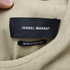 Isabel Marant Womens Rimba Poplin Dress 40 US 8 Linen Blend Asymmetric Ruffle
