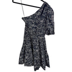 Jonathan Simkhai One Sleeve Adriana Mini Dress Black White Womens XS NO BELT