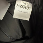 NWT Monot Tuxedo Playsuit Romper Lamé Trim Black Crepe Womens IT 36 / US 0