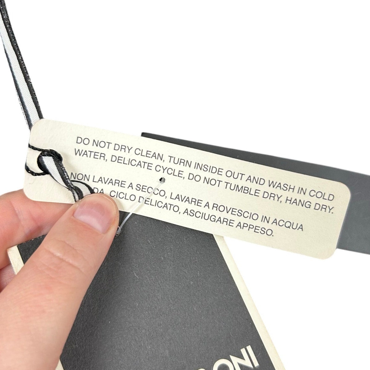 NWT Chiari Boni Black Deidre Illusion Print Bell Sleeve Top Womens 38 / US 2