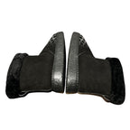 Gucci GG Crystal Motif Black Suede Boot with Merino Wool Lining Womens 39 / US 9