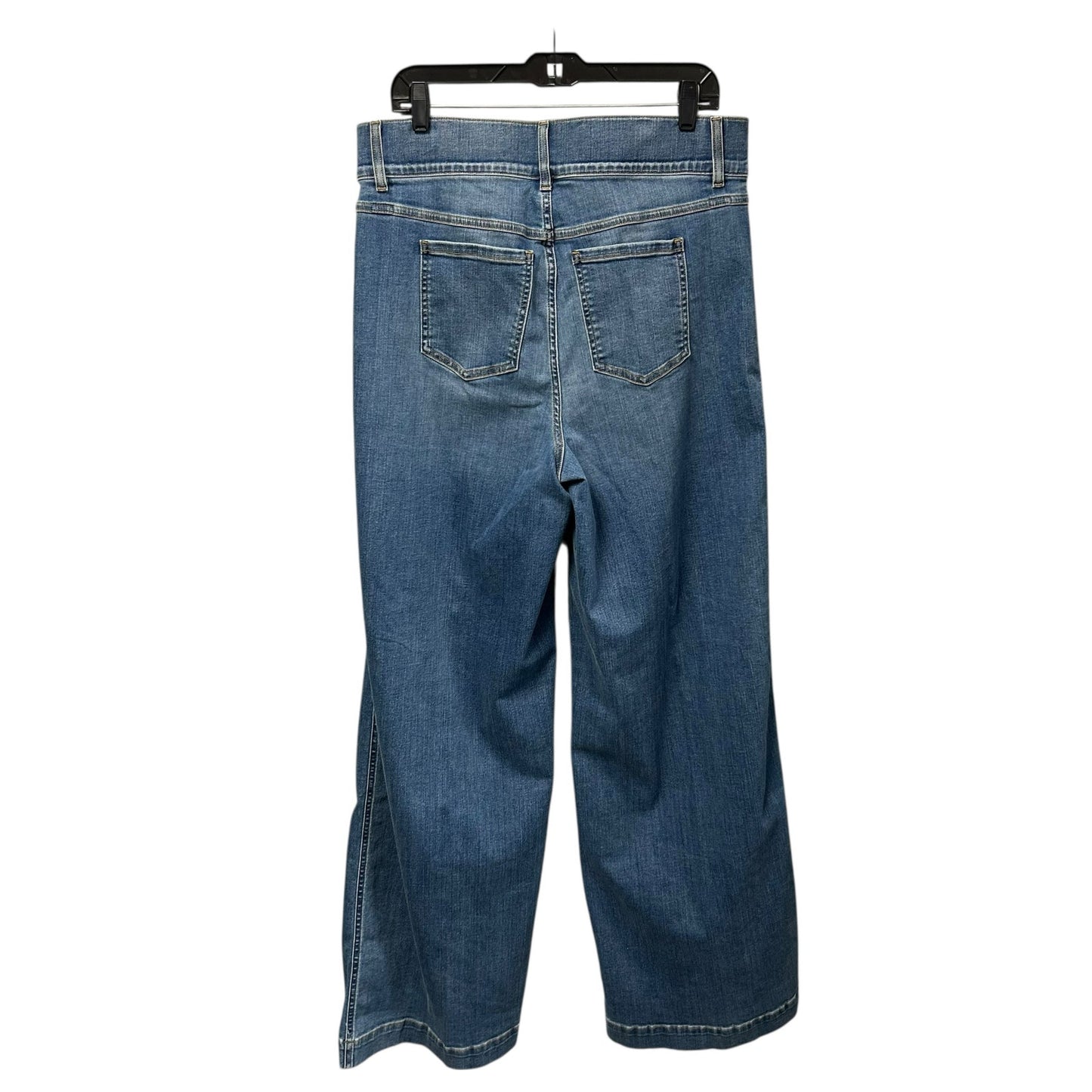 NWT Spanx Vintage Indigo Blue Seamed Front Wide Leg Jeans Womens 1X Tall