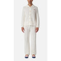 Casablanca Tennis Club White Wavy Gradient Long Sleeve Crochet Shirt Mens XS