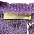 NWT Ulla Johnson Button Front Lavender Haley Cardigan Sweater Womens US 0/2