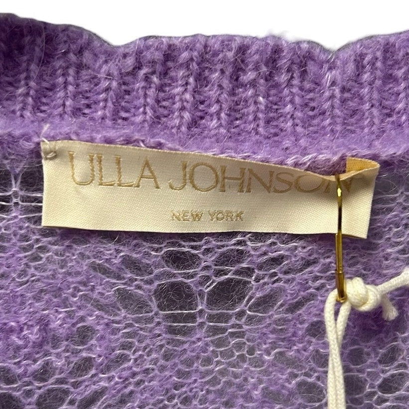 NWT Ulla Johnson Button Front Lavender Haley Cardigan Sweater Womens US 0/2