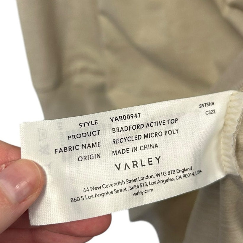 Varley Relaxed Fit Long Sleeve Recycled Polyester Bradford Active Top Womens XS