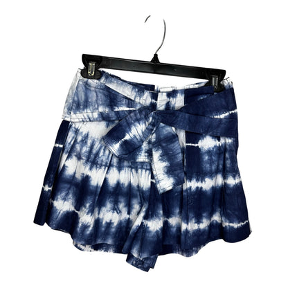 Ulla Johnson Indigo Tie Dye High Rise Belted Paloma Cotton Shorts Womens 0
