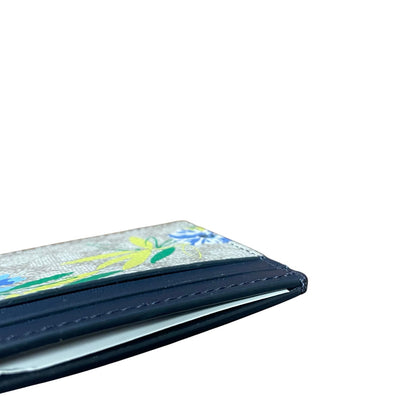 NWT Kate Spade Small Slim Card Holder Wallet Blazer Blue Spade Flower Print